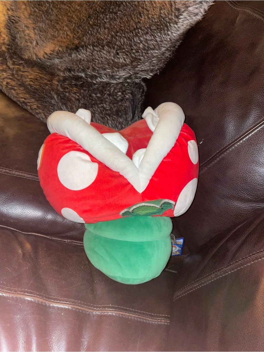 Nintendo Red & White Plush Piranha Plant Costume Hood